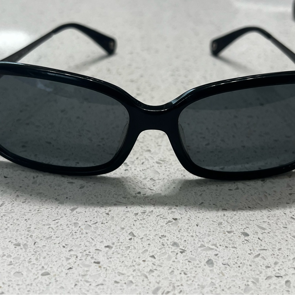 Coach Black Oval Women's Sunglasses - Picture 3 of 5